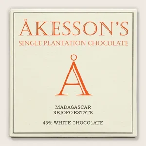 Akessons, Madagascar Bejofo Estate, single plantation, witte chocolade.