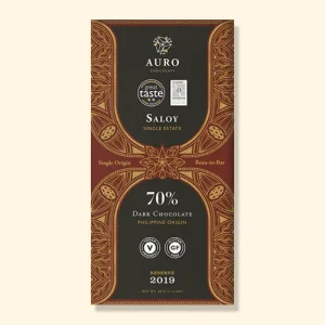 De voorkant van Auro - Pure chocolade 70%