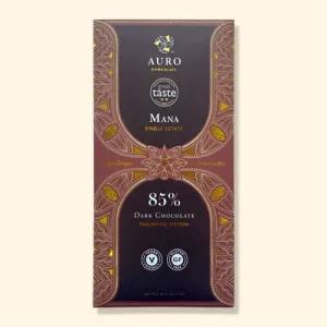 De voorkant van Auro - Extra pure chocolade 85%