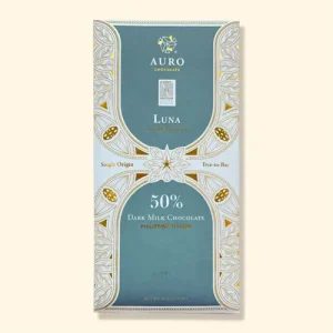 The front of Auro - Dark milk chocolate 50%