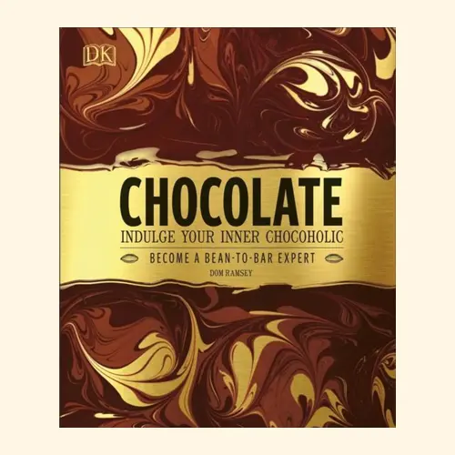 De kaft van Chocolate, Indulge your inner chocoholic van Dom Ramsey. Een chocolade boekentip van De Chocolademeisjes 
