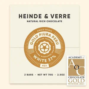 Heinde en Verre, Gold Piura white, bean-to-bar witte chocolade