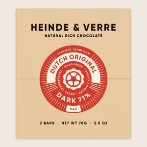 Heinde en Verre, Dutch original dark, bean-to-bar pure chocolade