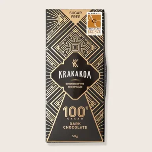 Voorkant van de verpakking Krakakoa | Pure Chocolade 100 procent