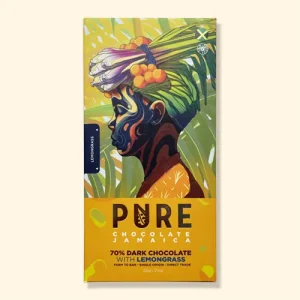 The front of Pure Chocolate Jamaica - dark with lemongrass 70%