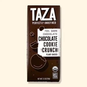 Taza Chocolate, Chocolade cookie crunch, vegan biologische bean-to-bar pure chocolade.