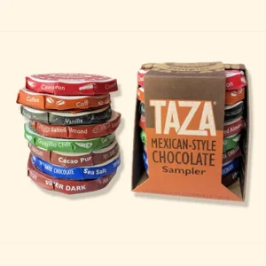 Taza Chocolate, Mexicano sampler 8 discs, bean-to-bar pure chocolade.