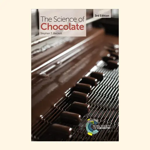 De kaft van The science of chocolate van Stephen T. Beckett. Een chocolade boekentip van De Chocolademeisjes 