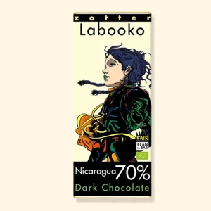 Verpakking Zotter Chocolade, Labooko, Nicaragua 70% pure chocolade